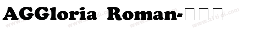 AGGloria Roman字体转换